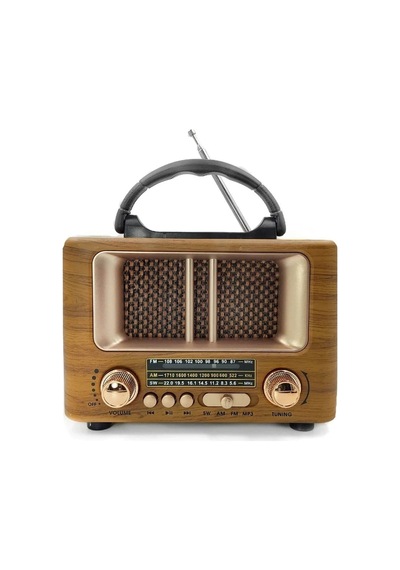 Biishe Küçük Mini Boy Retro Ahşap Tasarım Bluetooth Hoparlörlü Radyo Fm/am Destekli, Şarjlı Ve Ta 67264479