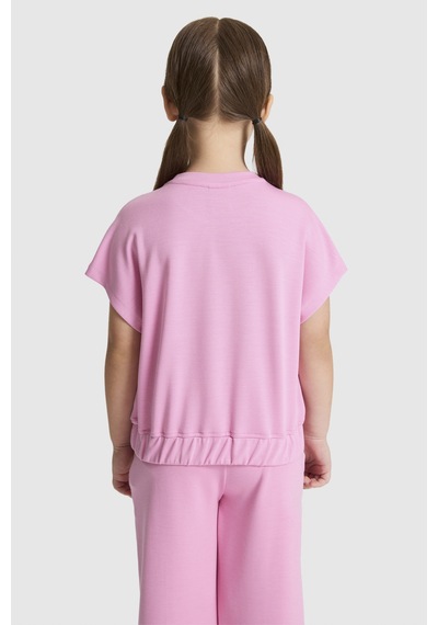 U.S. Polo Assn. Kız Çocuk Pembe Tişört 50325721-vr041