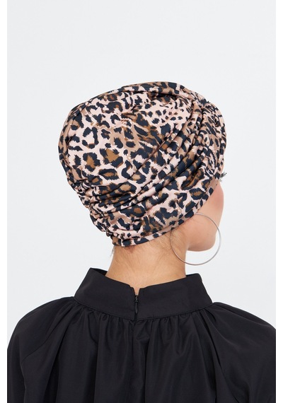Hürrem Bone Pudra Çapraz Büzgülü Tesettür Bone Sandy Leopar Desen 2511 06 Pudra Hürrem Bone Pudra Çapraz Büzgülü Tesettür Bone Sandy Leopar Desen 2511 06 Pudra