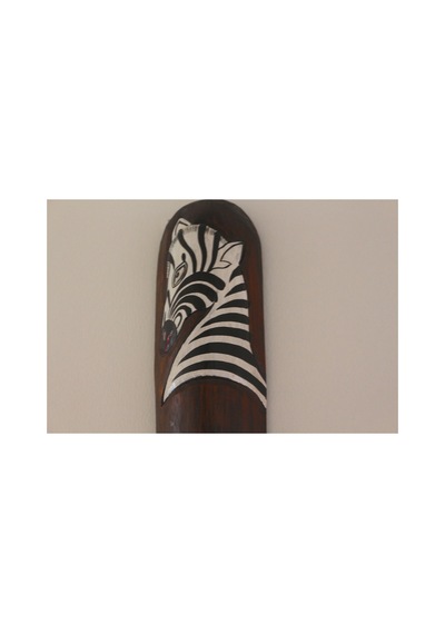 Ahşap Otantik Mask Zebra 50cm Duvar Süsü Dekoratif Maske