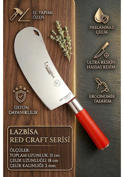 Red Craft Seri Mutfak Bıçak Seti Et Sebze Şef Bıçağı 4 Lü Mtf-271
