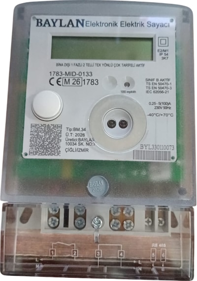 Baylan Monofaze Dij.elektrik Sayacı Haberleşmeli