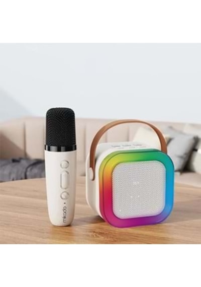 Mikado Md-27bt Naos Krem Usb+tf+bluetooth Destekli Wireless Karaoke Mikrofonlu 5w 800mah Taşınabilir Speaker