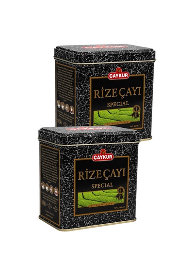 Rize Çayı Hediyelik Teneke Kutu 200 Gr. İkili Paket