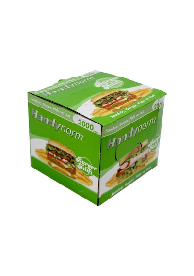 Handynorm Hamburger Burger Pide Tost Sandviç Kılıfı Poşeti 10 x 2000'li 12.5 x 12.5 CM