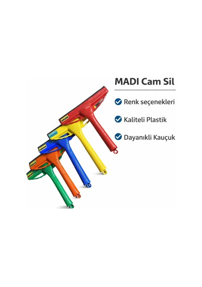 Cam Sil Küçük 20 Cm Uzunluğunda Ağız Uzunluğu 21 Cm. Kauçuk Ağız Plastik Sap 5 Adet
