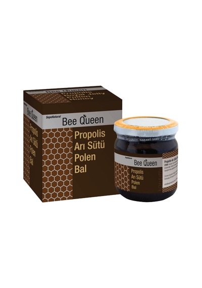 Bee Queen Propolis Extract Arı Sütü Polen Bal Karışım 230 Gr
