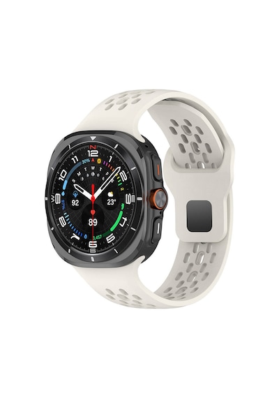 Galaxy Uyumlu Watch Ultra 47mm Zore Krd-119 Delikli Tasarım Silikon Kordon-starlight