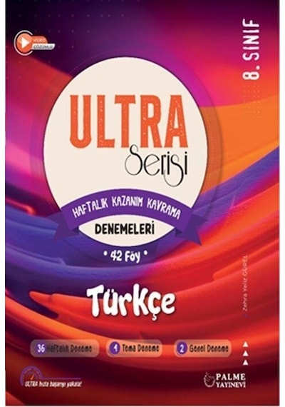 Palme 8.sınıf Ultra Türkçe Haftalık Kazanım Kavrama Denemeleri