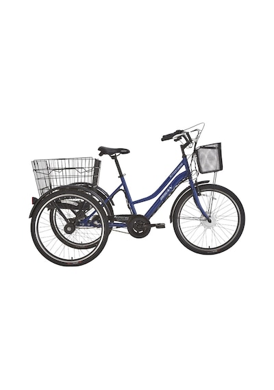 Bisan E-porter Üç Tekerli Elektrikli Bisiklet 44cm V 24 Jant Nex.3 Vites Lacivert Beyaz Çok Renkli