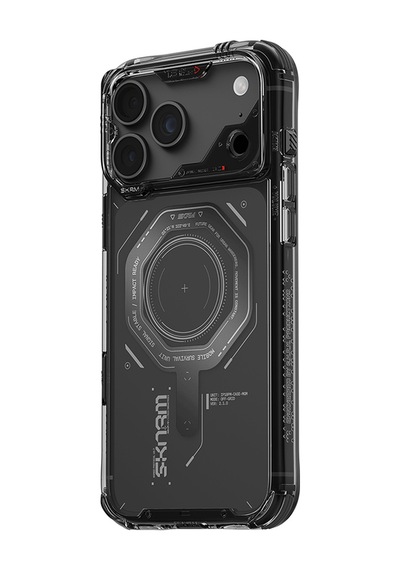 Apple Uyumlu iPhone 18 Pro Max Uyumlu Kılıf Skinarma M-safe Şarj Özellikli Airbag Tasarımlı Magma Kapak Füme