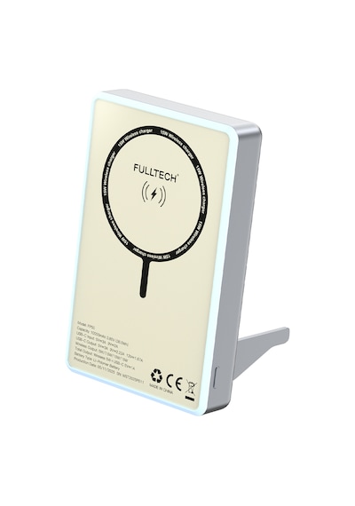 Fulltech Fp50 Magsafe Wireless Powerbank Mavi 10000mah 20w Lcd Ekranlı Standlı Taşınabilir Şarj Ciha