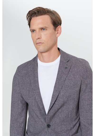 AC&Co / Altınyıldız Classics Erkek Siyah-füme Slim Fit Dar Kesim Mono Yaka Seyahat Çantalı Desenli Takım Elbise Siyah - Füme AC&Co / Altınyıldız Classics Erkek Siyah-füme Slim Fit Dar Kesim Mono Yaka Seyahat Çantalı Desenli Takım Elbise Siyah - Füme