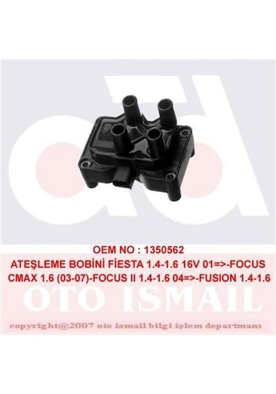 BOSCH 221503485 ATEŞLEME BOBİNİ 1.25 FIESTA V VI FOCUS II FUSION