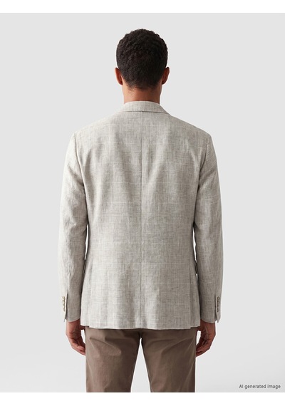 Lcw Vision Bej Regular Fit Keten Karışımlı Erkek Blazer Ceket