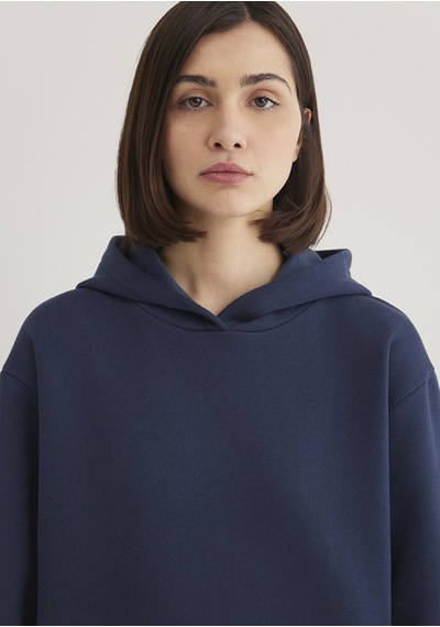 Mavi - Kapüşonlu Lacivert Basic Sweatshirt 167299-70488