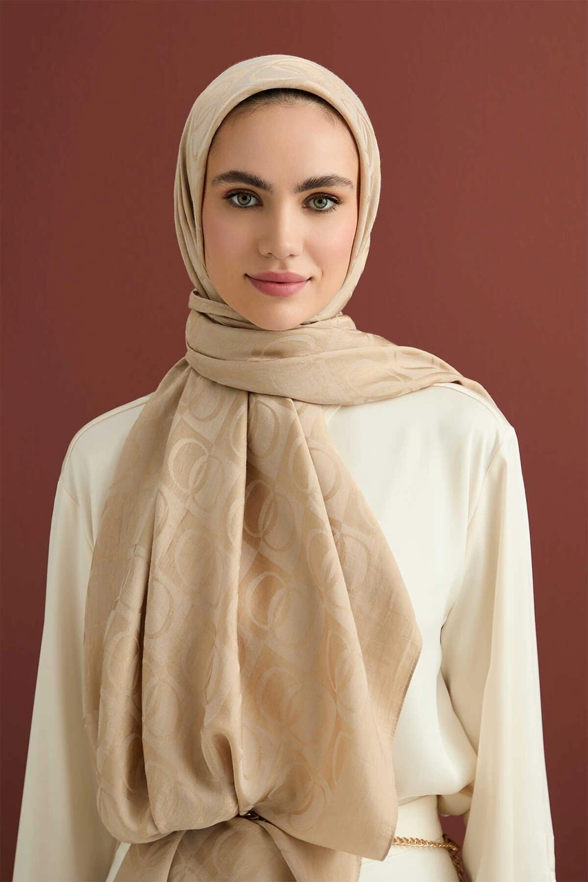İmannoor Dama Desen Naia Şal70x200 241-3001 Bej
