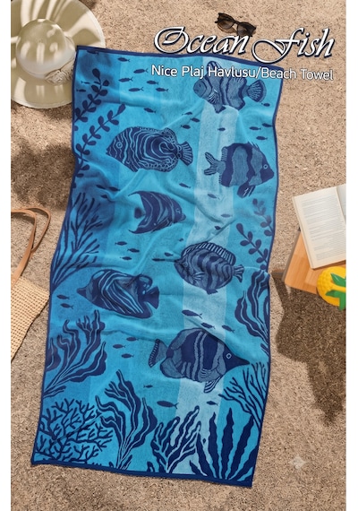 Özdilek Ocean Fish Plaj Havlusu 70x150 Cm Çok Renkli