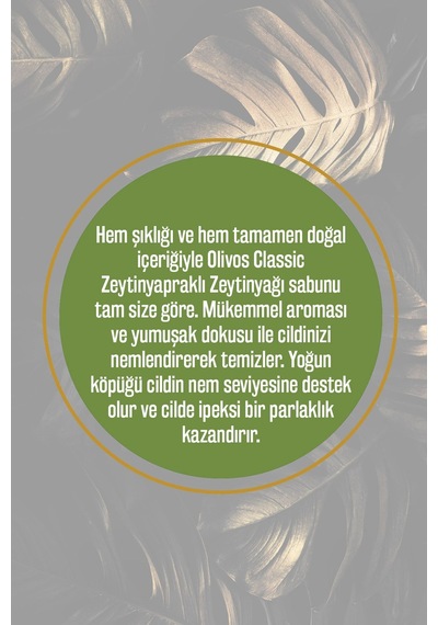 Doğal Klasik Zeytin Yapraklı Ve Zeytinyağlı Katı Sabun Zeytinyağı Saf Sabun - Zeytinyağı