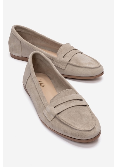 Luvishoes F02 Bej Suet Kadın Babet Bej
