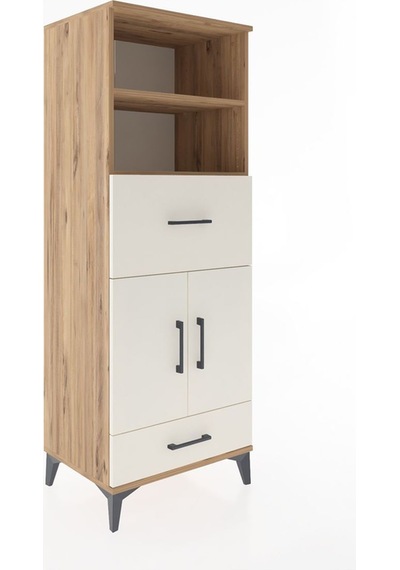 Hyperion Dolap 4 Raflı 2 Çekmeceli 2 Kapaklı 60x44x163 Çam-aytaşı Atlas Çam
