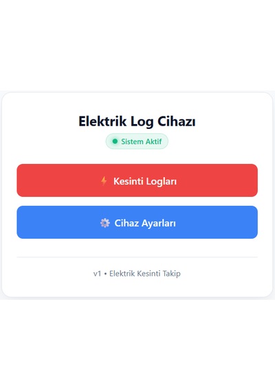 Elektrik Kesinti Kayıt Modülü Wi-fi'li, 1000 Kayıtlı, Pdf Raporlu