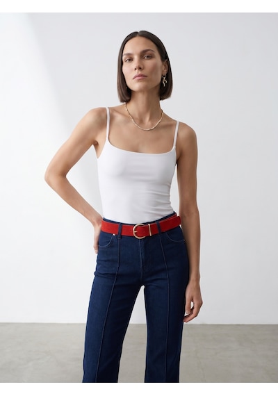 Dilvin 21200 Bra-free Askılı Top-beyaz