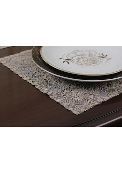 Amerikan Servis Supla Ve Runner Set Bej