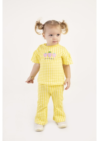 Harika Kids Kız Bebek İspanol Paça Alt-üst Takım 001