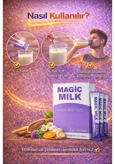Magic Milk Doğal Bitki Tozu 30 Şase