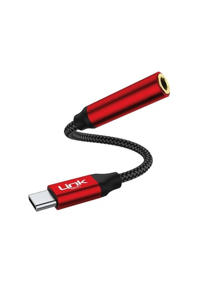 A195 Type-c - 3.5mm Jack Kulaklık Dönüştürücü Kırmızı