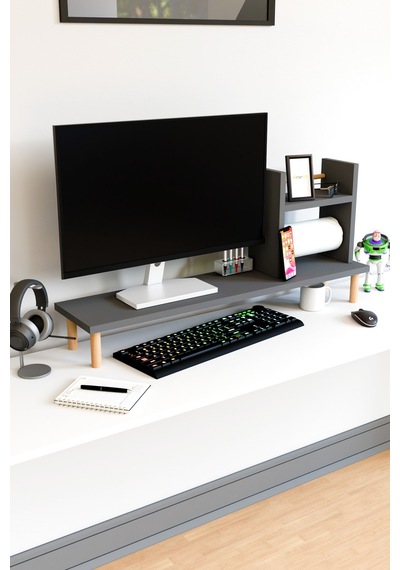 Seto Masaüstü Organizer Set / Monitör Yükseltici Stand / Havluluklu Raf