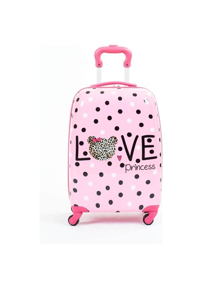 Mçs Love Kız Çocuk Valizi Pembe Pempe - Love Baskı