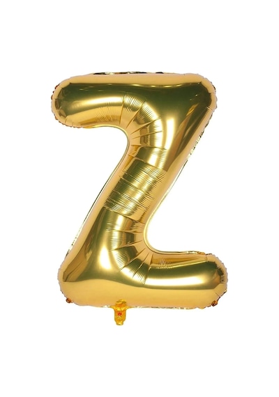 Folyo Balon Z Harfi Helyum Balon 100 Cm Gold Renk - Z Harf Balon - Harf Folyo Balon Altın Gold Harf Çok Renkli
