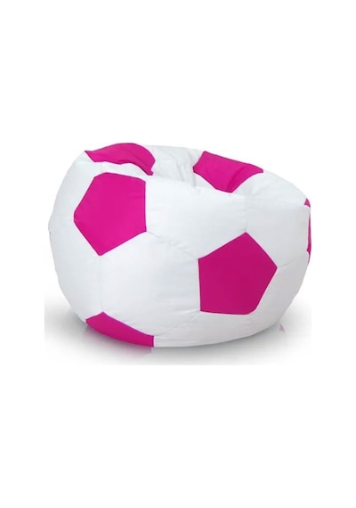 Suni Deri Çocuk Puf Futbol Topu Armut Koltuk Pembe