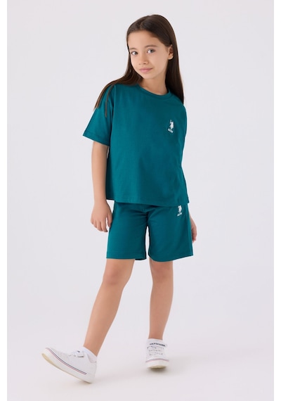 U.S. Polo Assn. U.s. Polo Assn Kız Çocuk Yeşil Bermuda Takım 5274-43885 Yeşil