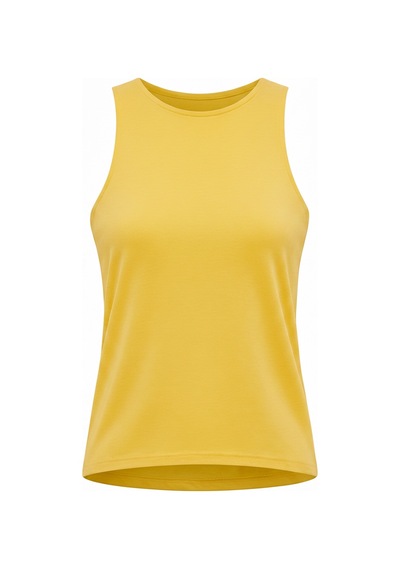 Bonbon Kadın Basic Kolsuz İçi Yarım Astarlı Tshirt Bb2538 Koyu Sarı