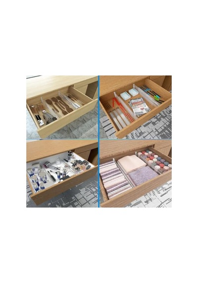 Şura Mutfak Çekmece Düzenleyici Organizer, Şeffaf, 3 Parça, Çekmece İçi Düzenleme, Plastik, Modüler Bölmeli Sku: Smgstk5d7951759a 100