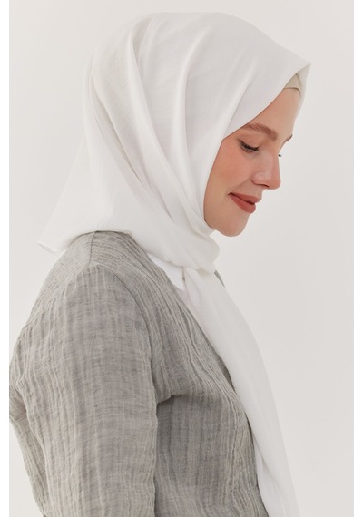 Mirsoy Scarf Jazz Şal - Beyaz Beyaz