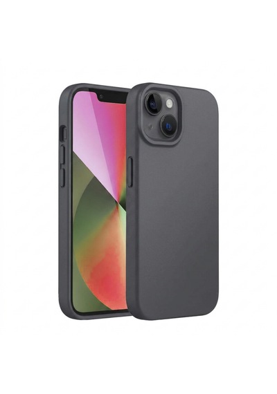 Bix İphone 14 Plus / 15 Plus Silikon Kılıf Magsafe Uyumlu Güçlü Koruma Darbe Emici Kömür Grisi