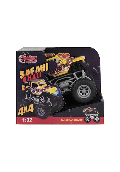 Vardem Oyuncak Isıklı- Muzıklı 1:32 Safarı Kralı Jeep 4x4 - Sarı