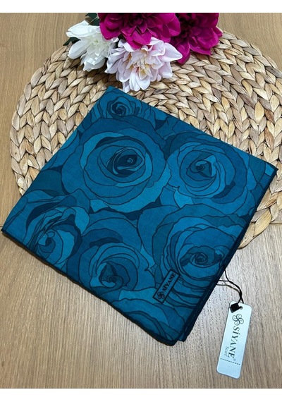 Siyane Scarf Gül Desen Eşarp 12 Çok Renkli