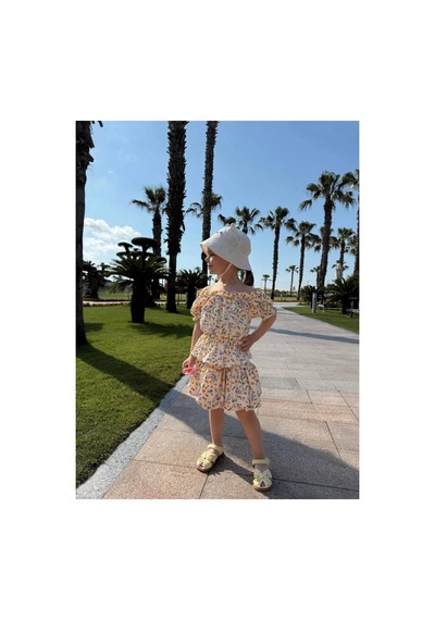 Poala Kids Çiçekli Balon Etekli Takı Çok Renkli