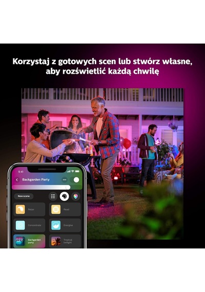 Philips Hue Outdoor Renkli Akıllı Led Şerit, 5 Metre Aydınlatma Çok Renkli