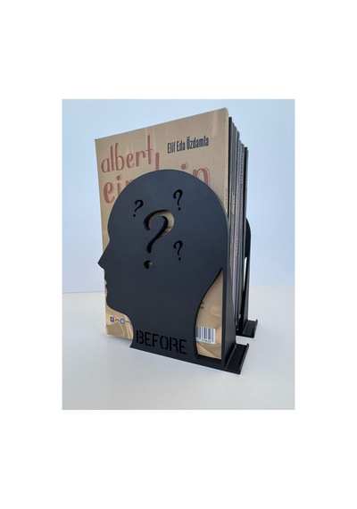 Before After Kitap Tutucu Siyah Silüet Dekoratif Kitaplık Desteği