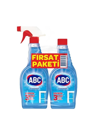 Abc Cam Temizleyici Fırsat Paketi 750 Ml + 750 Ml