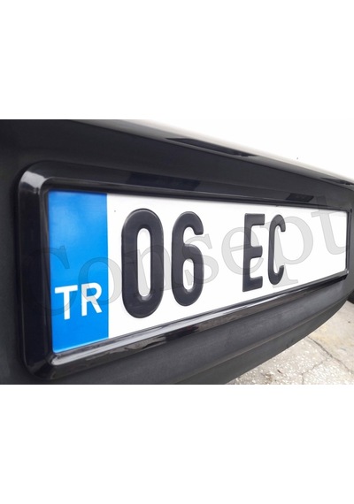 Takmatik Plakalık 2Adet Yeni Nesil Siyah Plakalık Yazısızplakalık 392978829