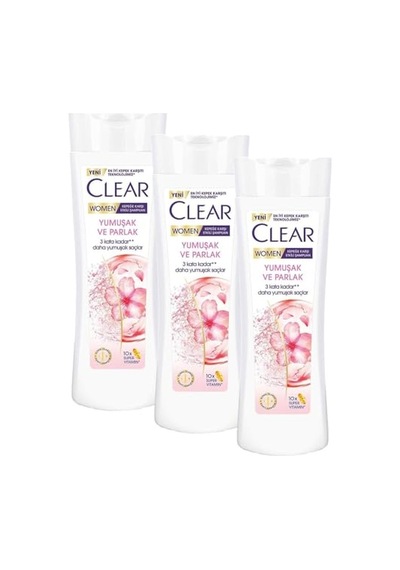 Women Kepeğe Karşı Etkili Şampuan Yumuşak Ve Parlak 350 Ml 3 Paketi