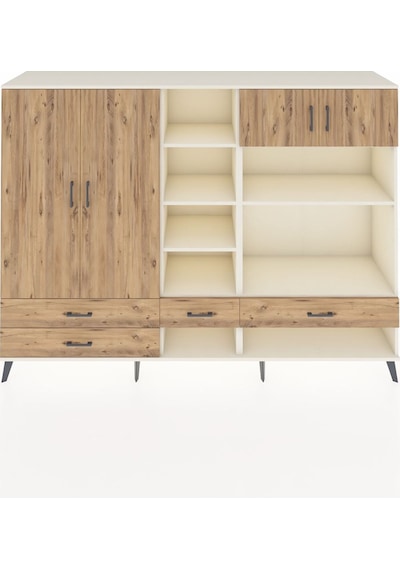 Hyperion Dolap 12 Raflı 4 Çekmeceli 4 Kapaklı 220x44x163 Aytaşı-ç Aytaşı-çam
