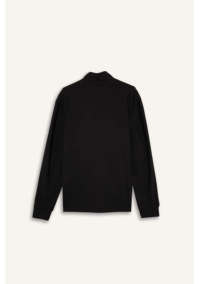 Defacto Defactofit Standart Fit Dik Yaka Fermuarlı Sweatshirt F7635ax25aubk81 Siyah